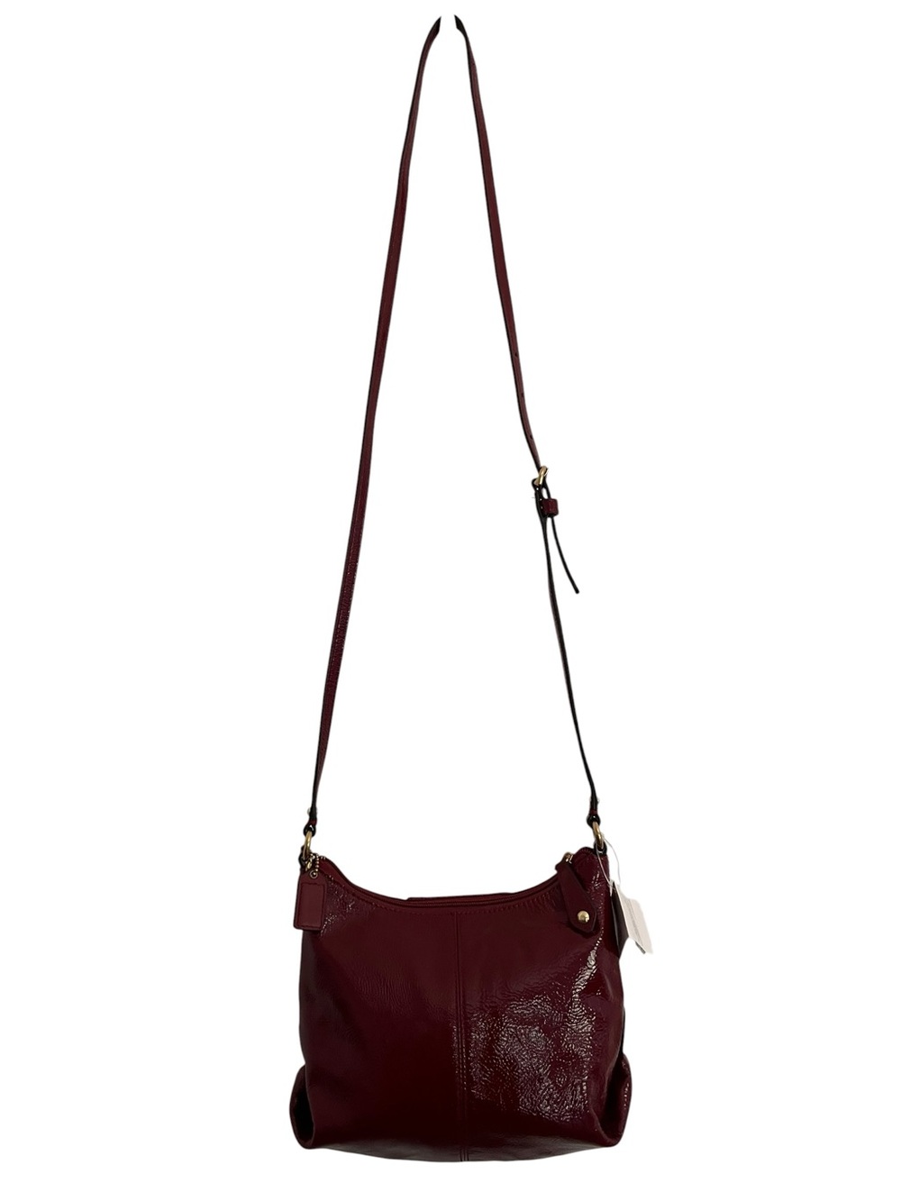Coach Ashley Patent Leather Small Swingpack Bag Crimson Red NWT - Picture 11 of 14